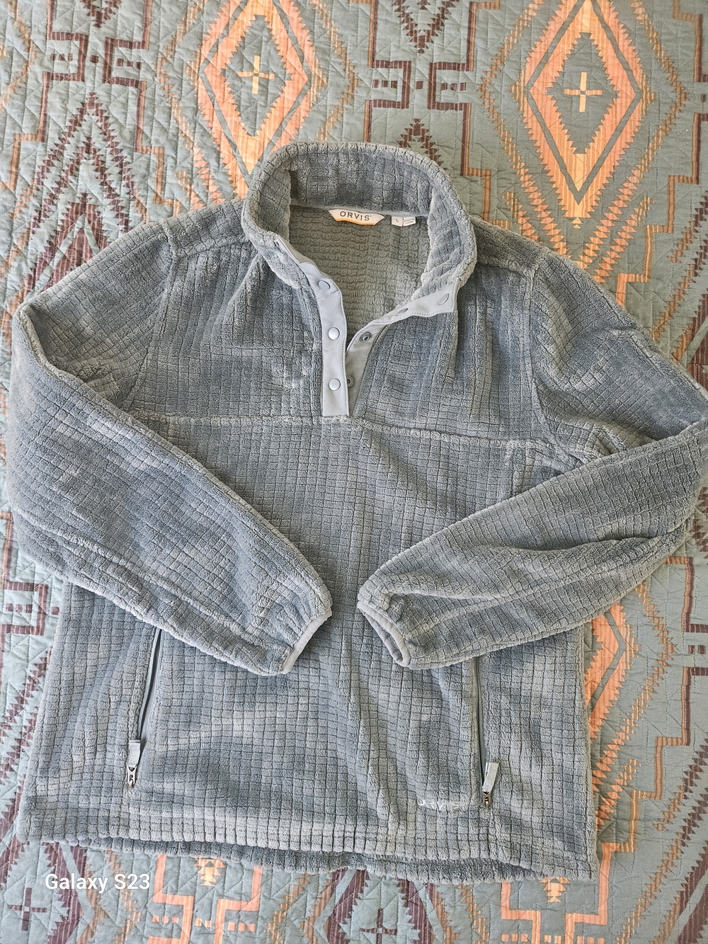 Orvis Womans Mesa Fleece Snap-Placket Pullover.‎